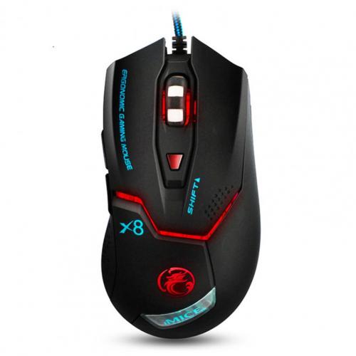 IMICE X8 Gaming Mouse Wired Luminous Adjustable DPI LED Wired Mouse for PC Laptop Computer: Default Title