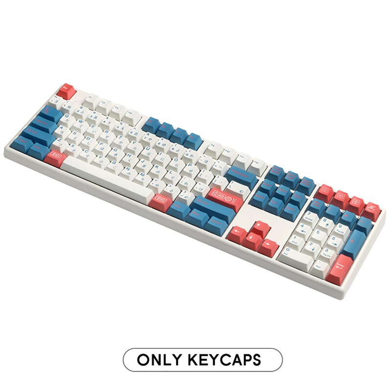 140 Keycaps PBT Cherry Profile Dye-Sub Japanese Keycap Set for Mechanical Keyboard GH60 XD64 GK64