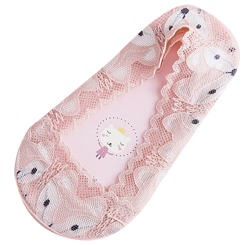 Chaussettes antidérapantes en dentelle pour bébés filles, mignonnes, en bateau, en dentelle florale, Kawaii, pour enfants, chaussures d'été