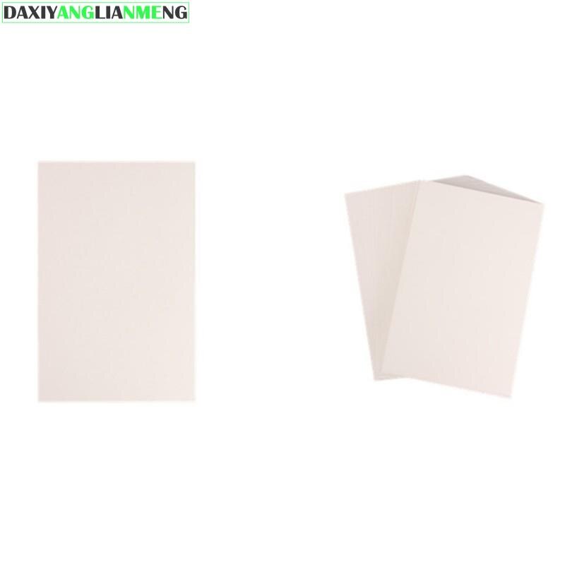 100 stk  a6 størrelse 10cm x 15cm kraftpapir 350 gsm kortpapir, diy emballage pap papir tomt postkort: Hvid farve