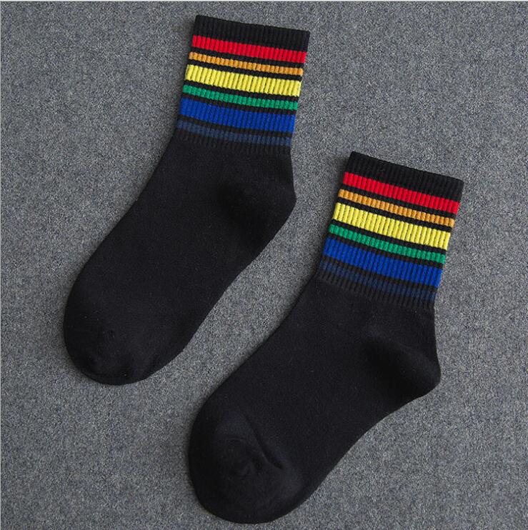 DON`T FOLLOW ME I AM LOST TOO casual men women letter socks hip hop Cotton skateboard high street harajuku funny happy socks: Pink