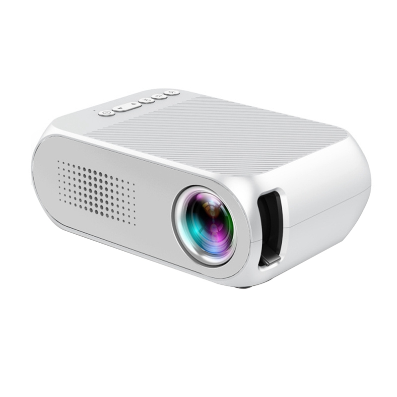 Full-Led YG320 Ingebouwde Batterij Versie Hdmi-Compatibel Usb Tf Av Mini Projector Home Media Hd video Player Eu Plug: color1