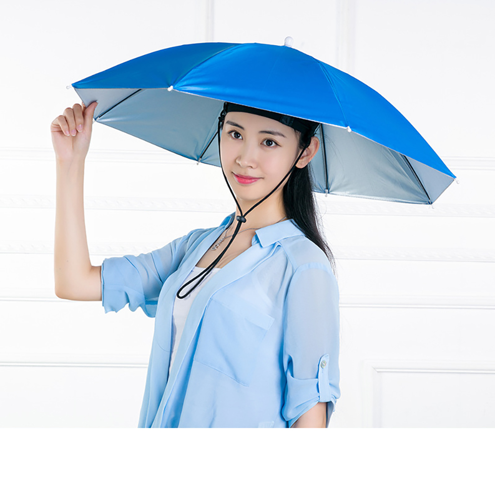 Fishman Paraplu Vis Hoed Grote Paraplu Cap Bamboe Paraplu Cap Hoofd Gemonteerde Zon-Proof Top Vissen Thee Plukken en Landbouw