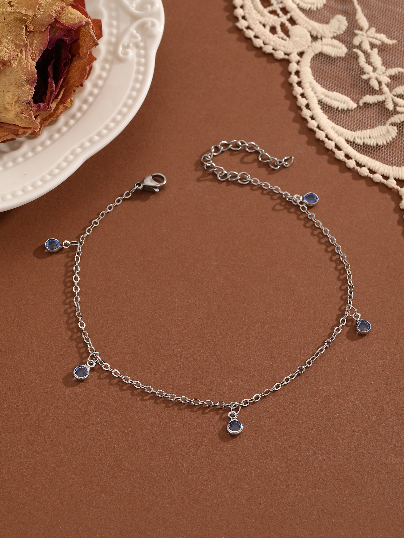 QIAMNI Nachahmung Perle Perlen Kette Fußkettchen für Frauen Mädchen Bein Armbänder Bodychain Sommer Strand Zubehör Hochzeit Schmuck: Rosa