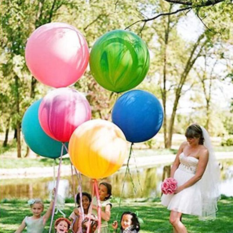 Globo gigante Inflable redondo de látex, 10 Uds., 36 pulgadas, grueso, Jumbo, globos para de boda, decoración
