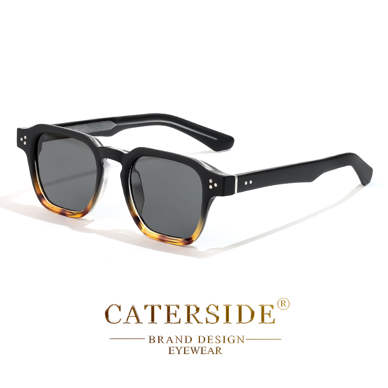 Caterside clássico quadrado óculos de sol masculino núcleo inserção templo marca luxo óculos de sol feminino viagem praia festa festival presentes: Verde exército