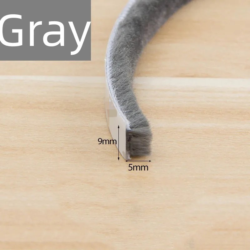 5/10M Self-adhesive Sealing Brush Strip Door Window Weather Stripping Soundproof Dust Sealing Strip Door Gap Filler Gasket