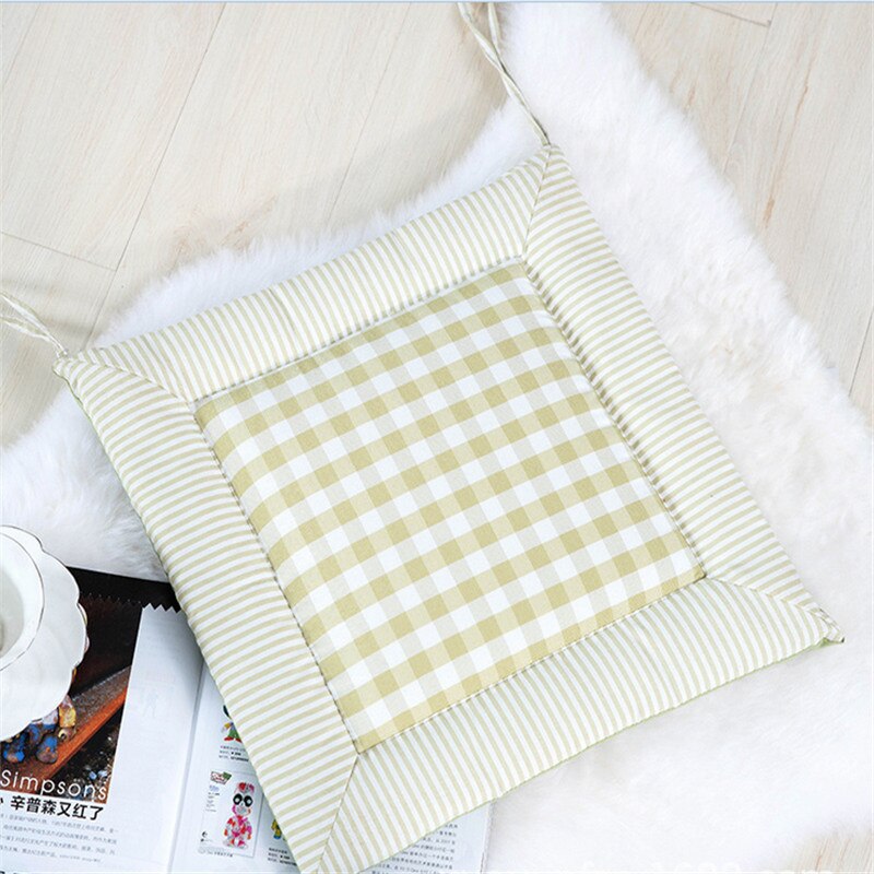 40X40 Cm Antislip Sofa Zitkussen Plaid Kleur Vierkante Zitkussen Stoel Kussen Zacht kussen Voor Padchair Stoelen: Licht Groen