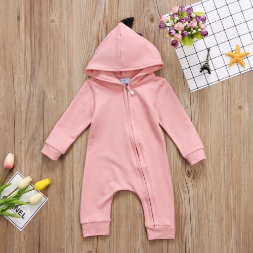 Novo engraçado outono inverno dinossauro bonito macacão roupas da menina do bebê sólido bebê menino roupas babygirl recém nascido roupas do bebê