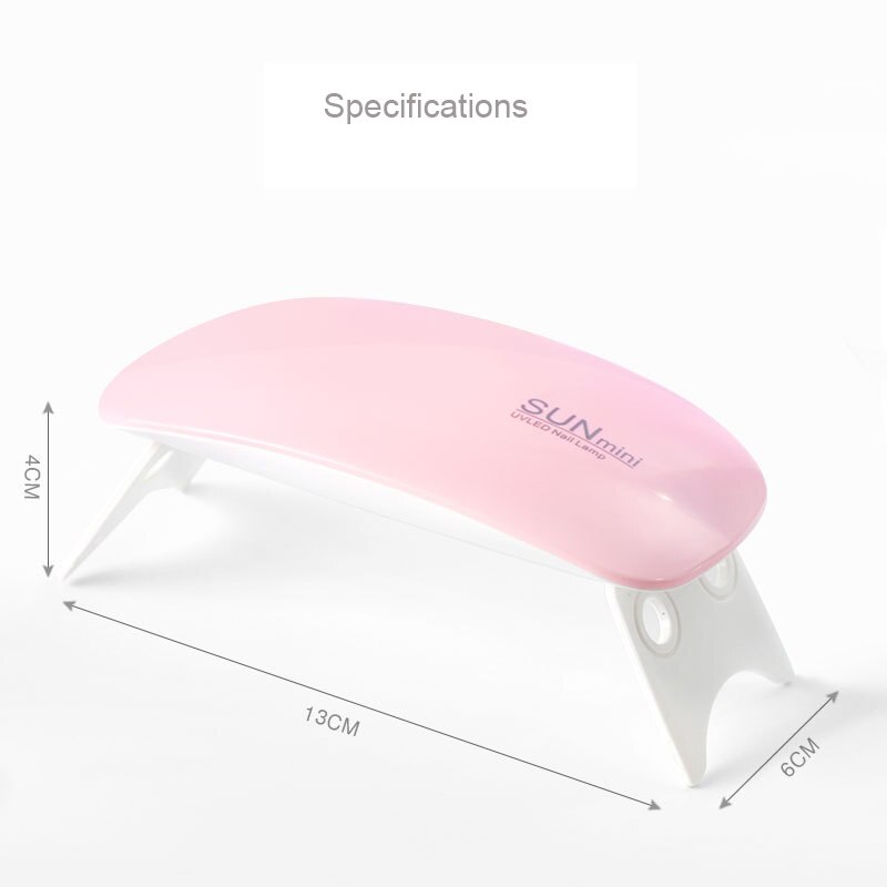 SUN – Mini sèche-ongles Portable 6W, lampe de manucure UV à 6 LED, usage domestique, pour sécher le vernis, avec câble USB