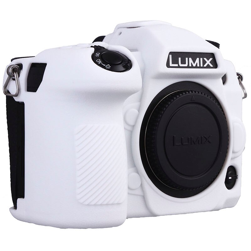 Voor Lumix G9 Camera Cover Voor Panasonic Lumix G9 Digitale Camera Litchi Textuur Oppervlak Skin Siliconen Camera Protector: White