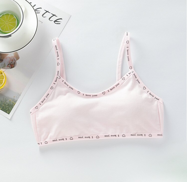 3PCS Kids Girls Bra Underwear Children Soft Cotton Adjustable Underclothes Undies Clothes Teen Sports Training Bras 8 - 16 Y