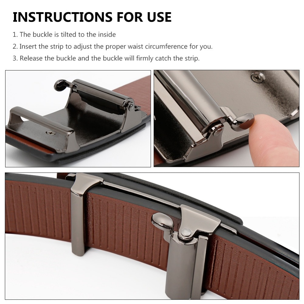 LAORENTOU Brand Men Male Cutable Belt Man's Belts with Buckle Gentleman Belt Split Leather Replacement Belt