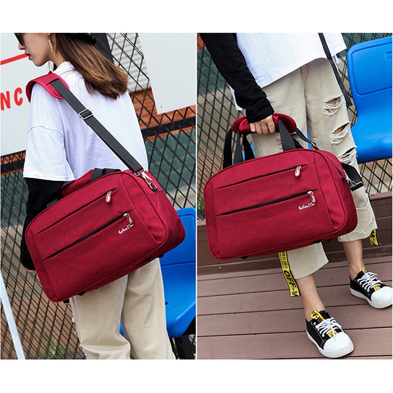 Mænds forretning rejsetaske stor kapacitet kvinders rejsetasker taske bagage håndtaske udendørs opbevaring emballage terning bagage tote