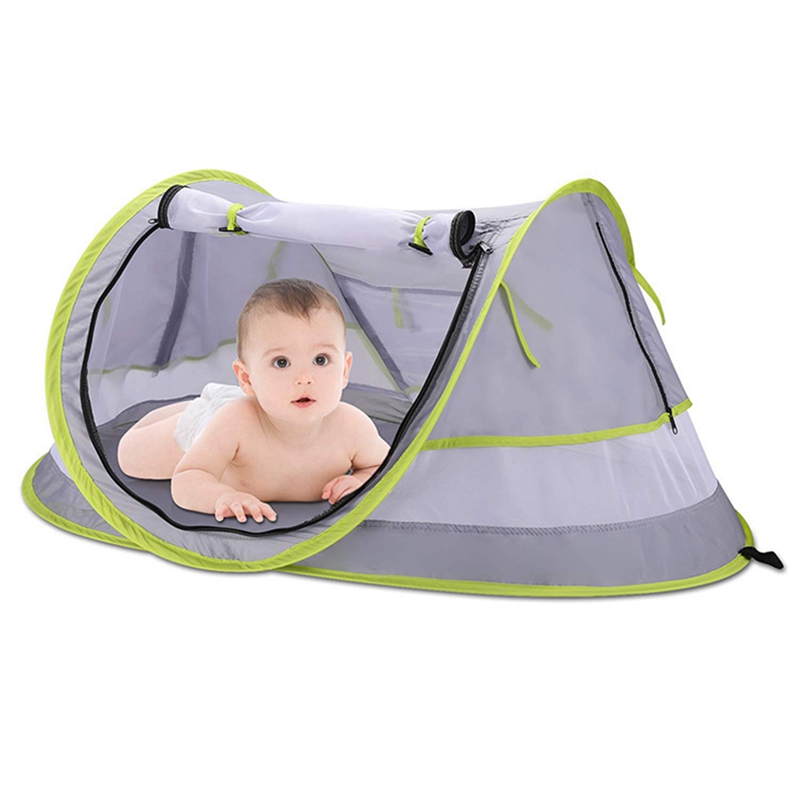 Folding baby beach tent mini breathable zippers mosquito net playhouse play tent for children indoor outdoor room house