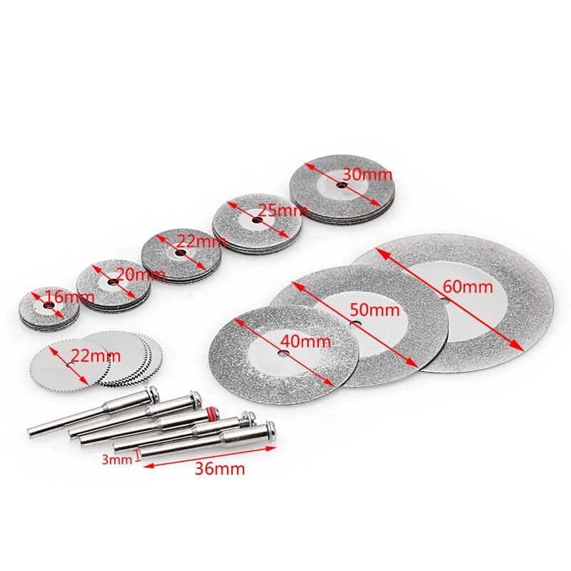 38 stuks diamant slijpschijf voor dremel gereedschap accessoires mini zaagblad diamant slijpschijf set roterend gereedschap