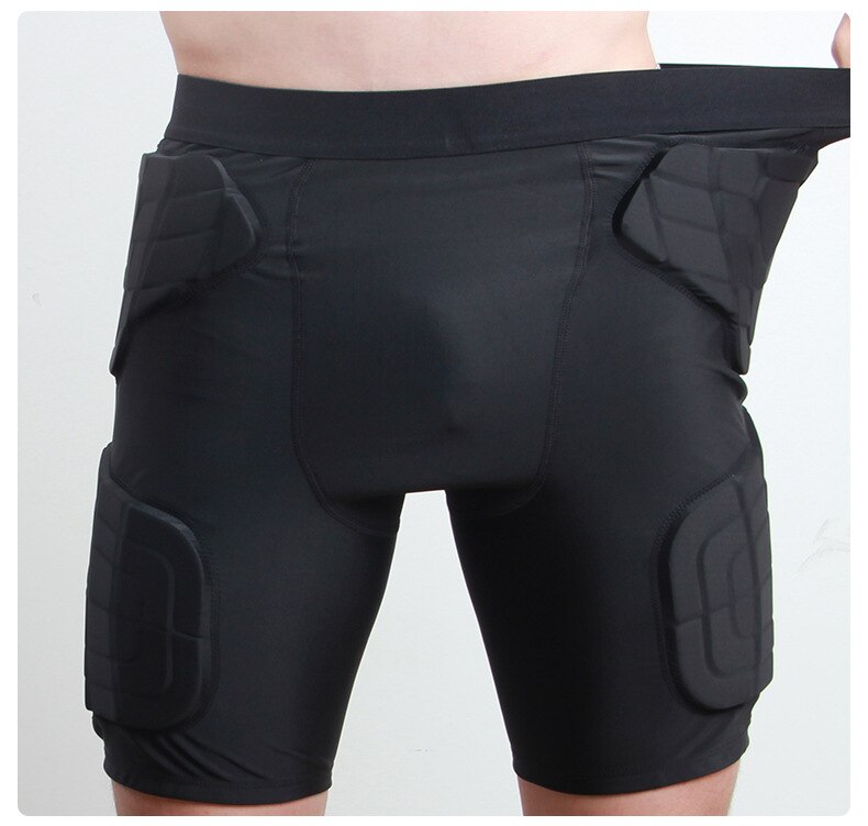Vadderade kompressionsshorts för män skydd undershorts bäst för basket, fotboll, hockey, cykling, skridskoåkning och kontaktsporter