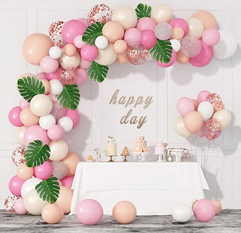Tropical Hawaiian Balloon Garland Arch Kit Flamingo Thema Birthday Decor Summer Hawaii Party Decoration Luau Aloha Baby Shower