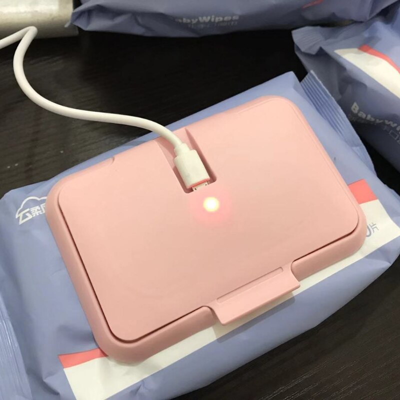 USB Tragbare Baby-feuchttücher Heizung Thermische Warmen Nassen Handtuch Spender Serviette Heizung Kasten Hause Auto Mini Gewebe Papier Wärmer