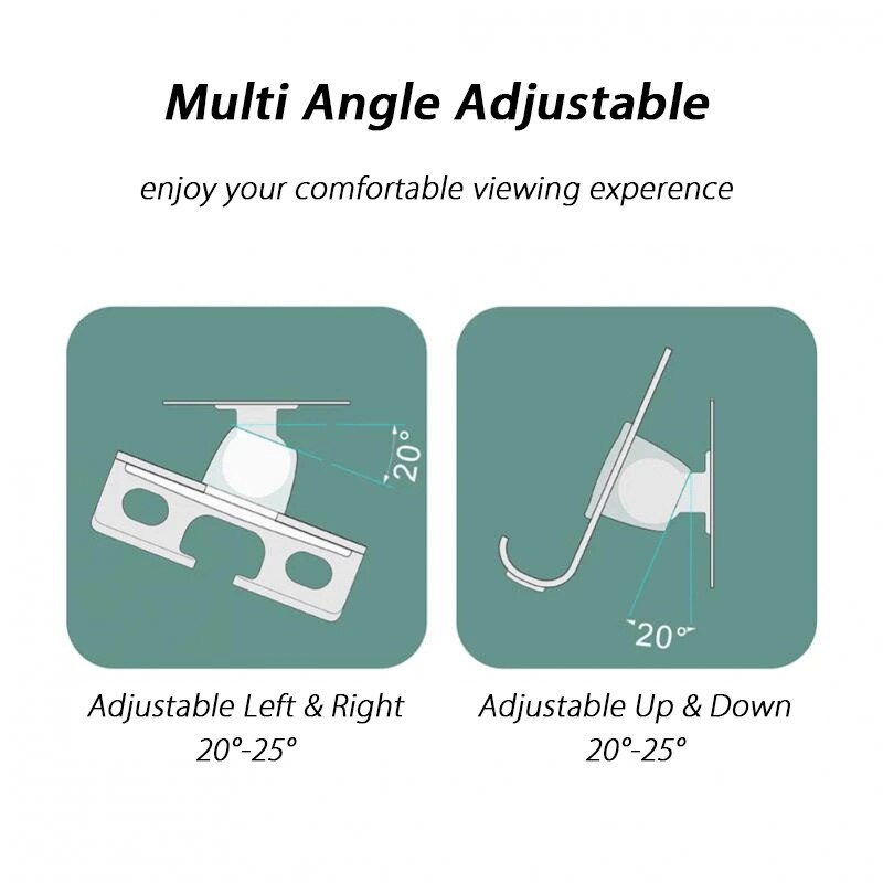 Metal Wall Mount Phone Holder Stand for Smartphone Tablet Shower Phone Holder Wall Mounted Organizer Storage Adjustable Bracket