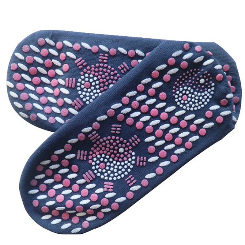 Calcetines magnéticos de turmalina para hombre y mujer, calcetín Unisex de terapia de autocalentamiento: Blue