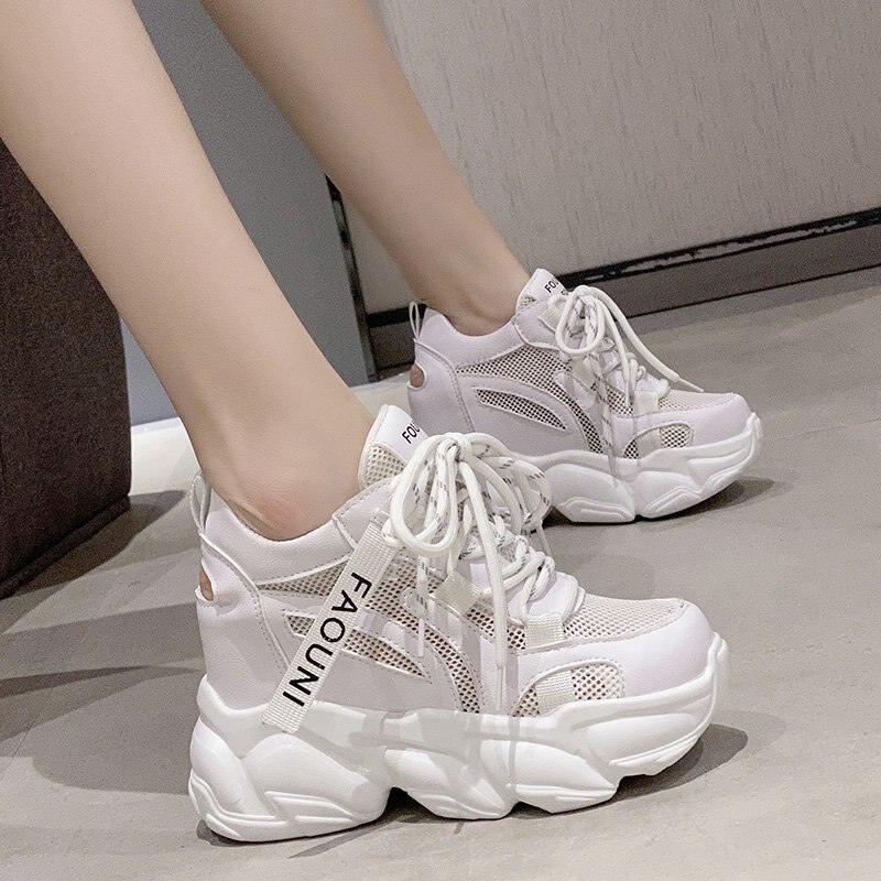 Hoge Platform Vrouwen Sneakers Lente Dikke Zool Casual Schoenen Herfst Ademend Mesh Wandelen Chunky Schoenen Vrouw Zapatos Mujer