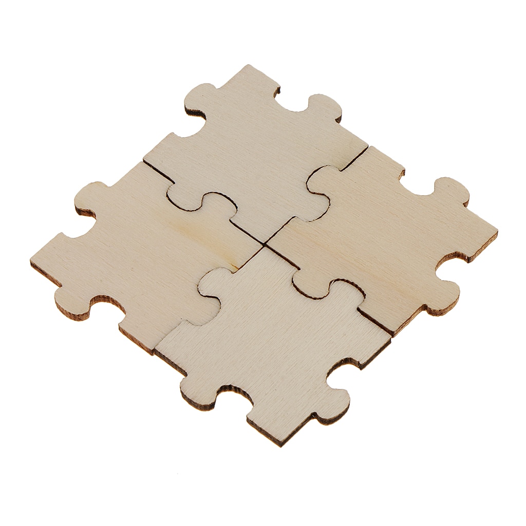 50 Stuks 40 Mm Thuis/School Onderwijs Accessoire Blank Houten Puzzel Embellishments Hout Plakjes Speelgoed Bruiloft Art Craft