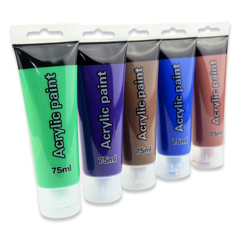 75ml Acrylic 12-color Art Wall Painting Hand-painted Monochrome Hose Art Painting Acrylic Paint