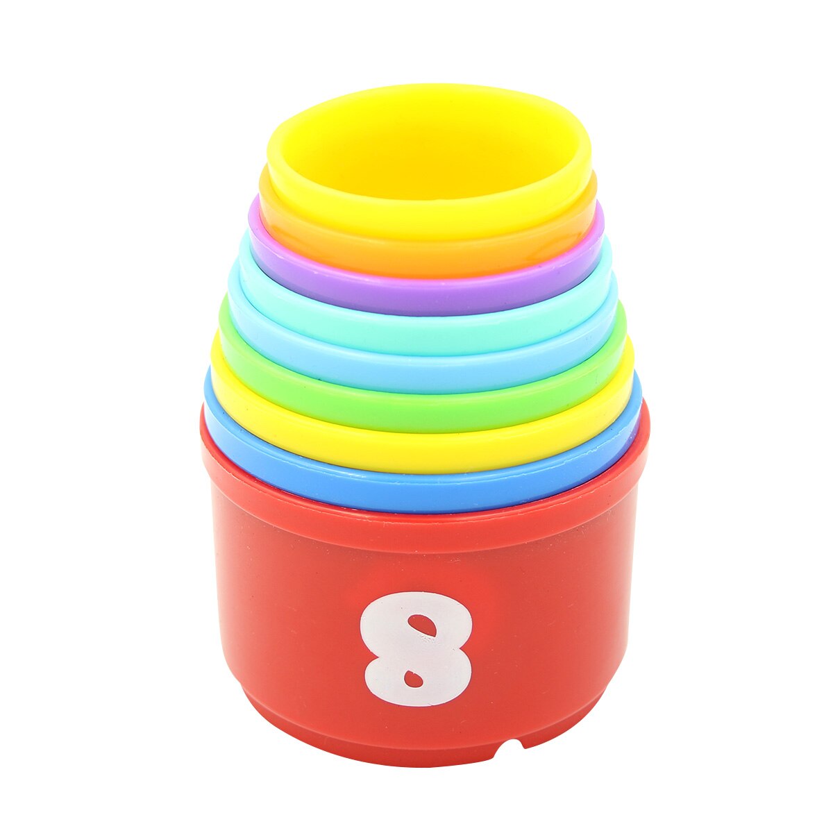 1 Set Baby Children Kids Educational Toy Figures Letters Folding Cup Pagoda: Default Title