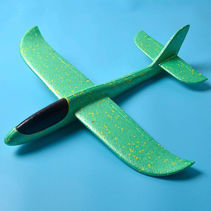 SAILEROAD 48 centimetri LED Lancio A Mano di Lancio Aereo Aereo Aliante Inerziale Schiuma Giocattolo Per Bambini Modello di Aereo per Esterni per Giochi Del Capretto: 48x50x22 green