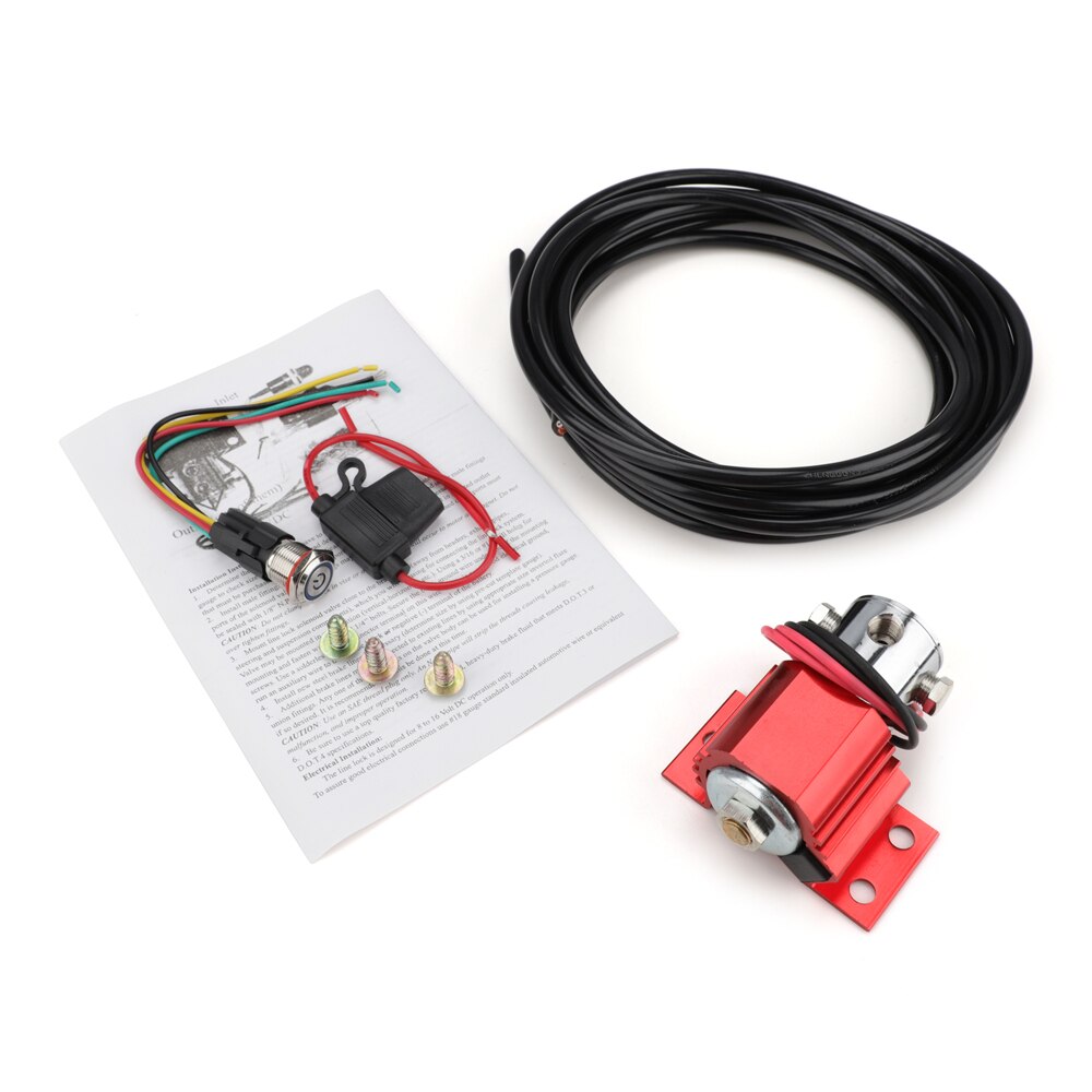 Universal Upgraded Front Brake Line Lock Kit Heavy Duty Type Roll Control Hill Holder Kit: RED
