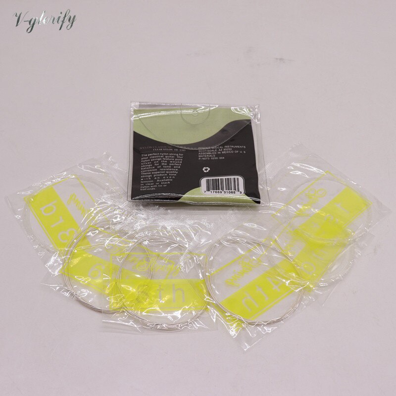 Classic Guitar Strings Nylon Strings E B G D A E For Classic Guitar Parts & Accessories silver color G028 6Pcs/Set