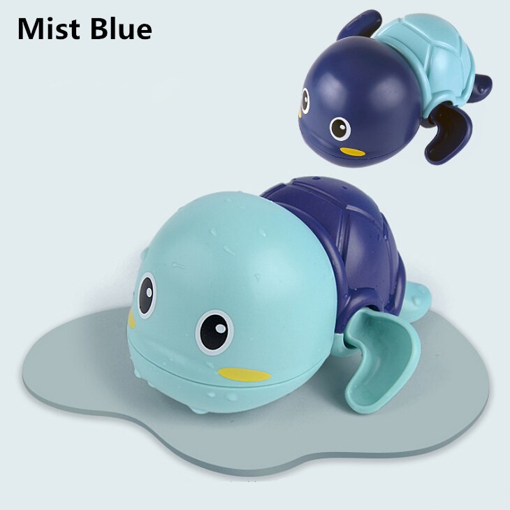 Bad Speelgoed Baby Bad Zwemmen Bad Zwembad Speelgoed Leuke Wind Up Schildpad Dier Speelgoed Voor Kinderen Om Een douche: Mist Blue