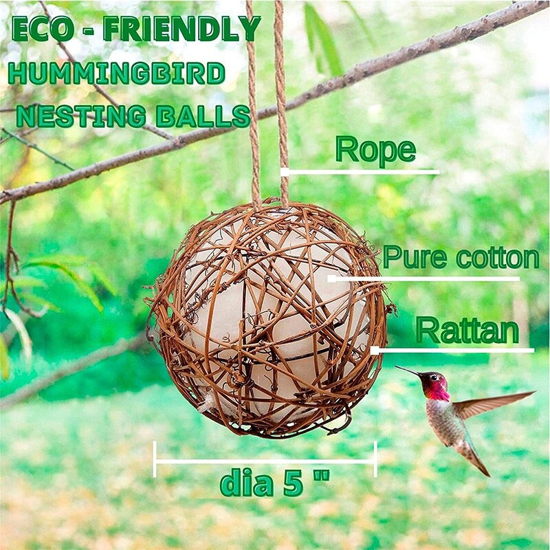 3 Sets Van Vogelnest Materiaal Rack-Katoen Bal Nestle Materiaal-Outdoor Vogelnest Station Voor nest Building