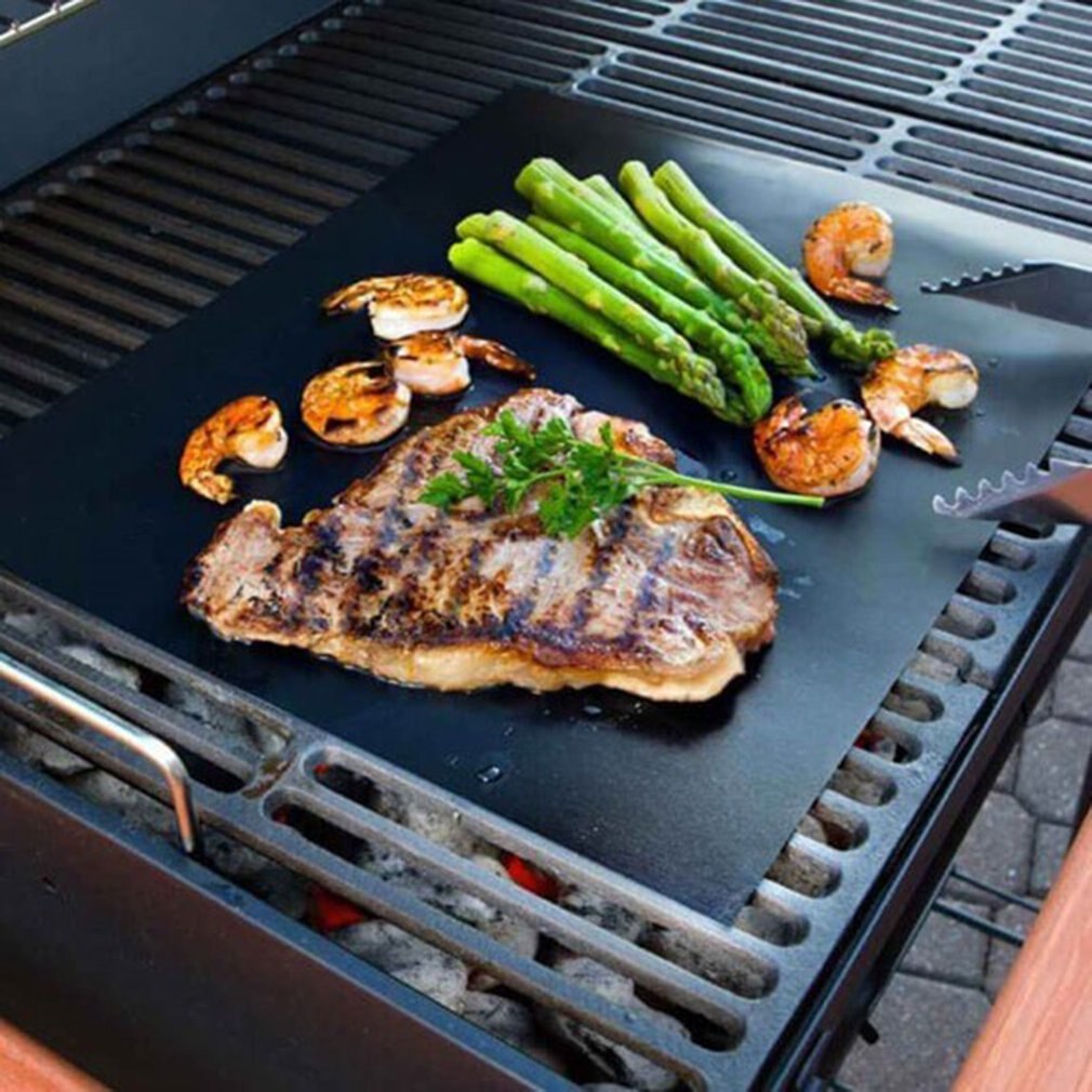 Buitenbarbecuemat groot en dun buitenmat glasvezelmateriaal antiaanbak hoge temperatuurbestendigheid