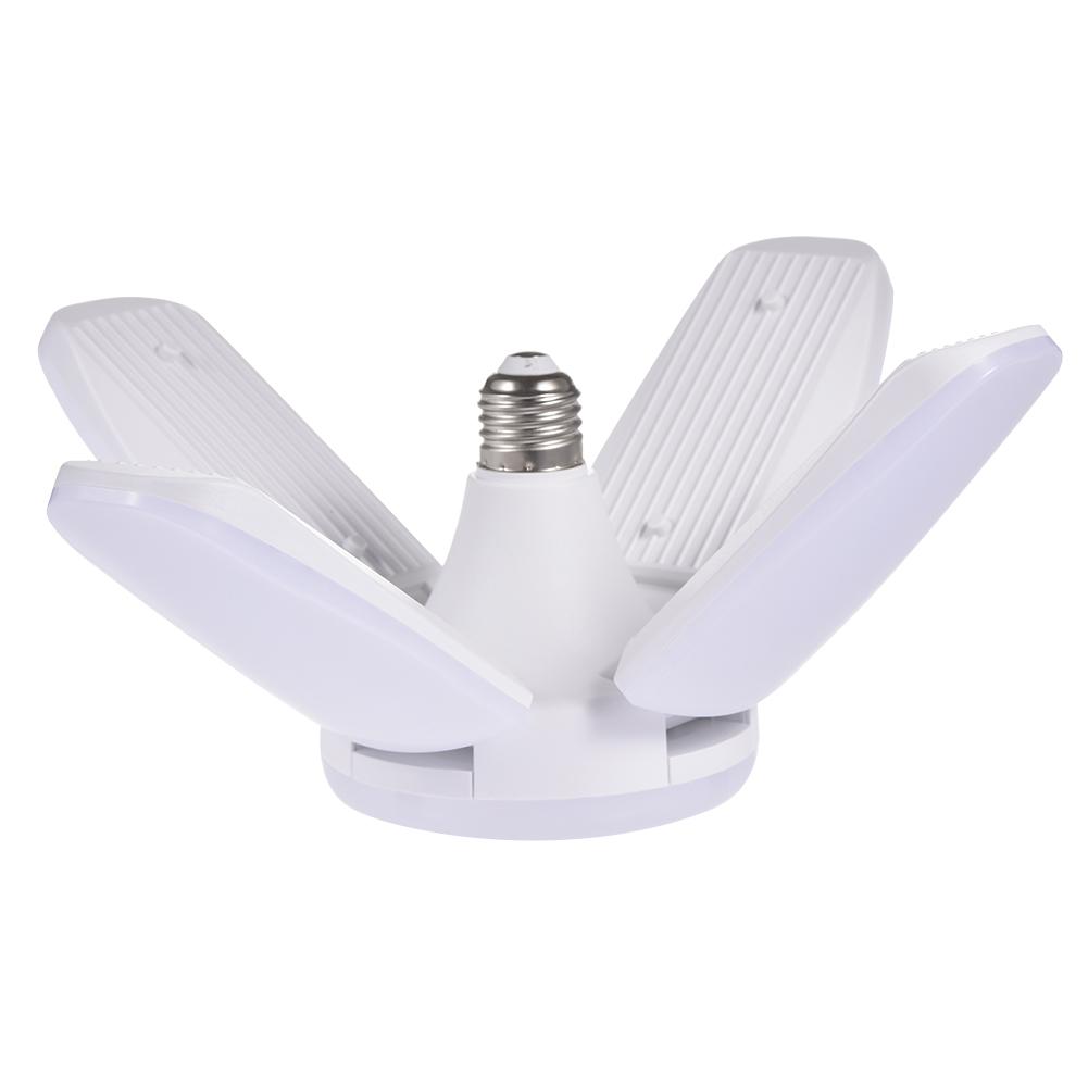 Luz LED de 80W para garaje E27/ E26, luces de techo de taller de colores, lámpara Deformable de 8000LM, Lampen Industrieel AC 85-265V