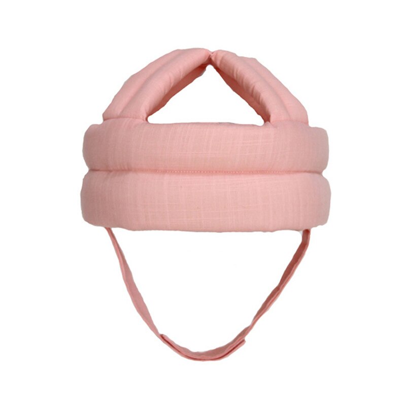 Anti-collision Cap Safety Helmet Protective Hat Anti Baby Adjustable Kid Head Protection Infants Baby Toddle Soft 0-3 Years: Pink