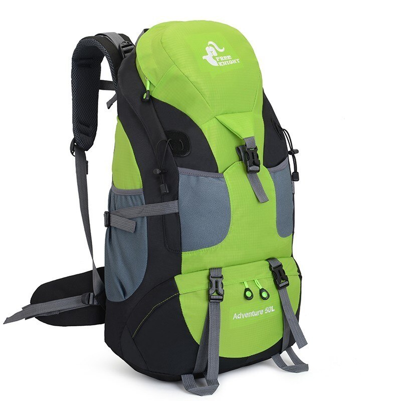 Sac à dos étanche 50L pour le camping et la randonnée pour homme, voyage en plein air, trekking, cyclisme, alpinisme pour femme: Green