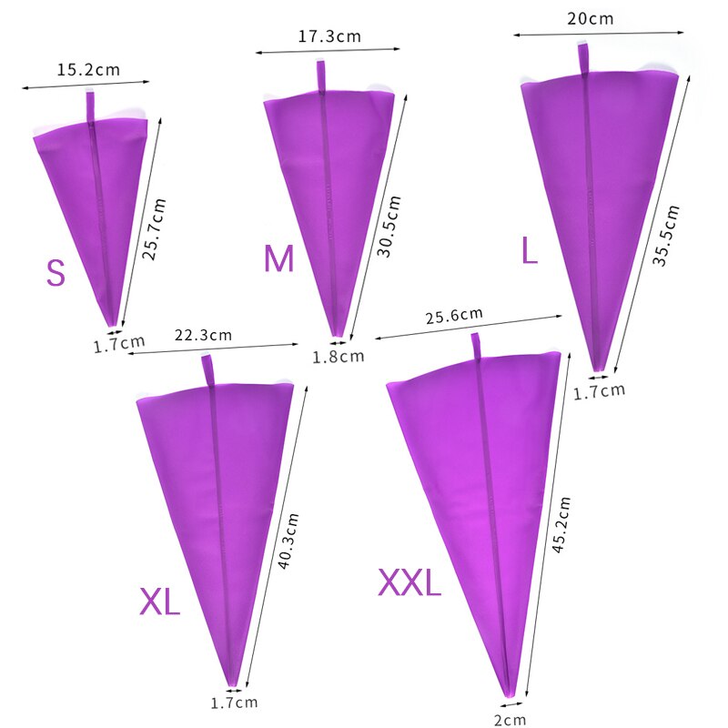 Pupple Siliconen Spuitzak Herbruikbare Icing Spuitzak Diy Fondant Zoetwaren Tas Keuken Cake Decorating Bakken Tools