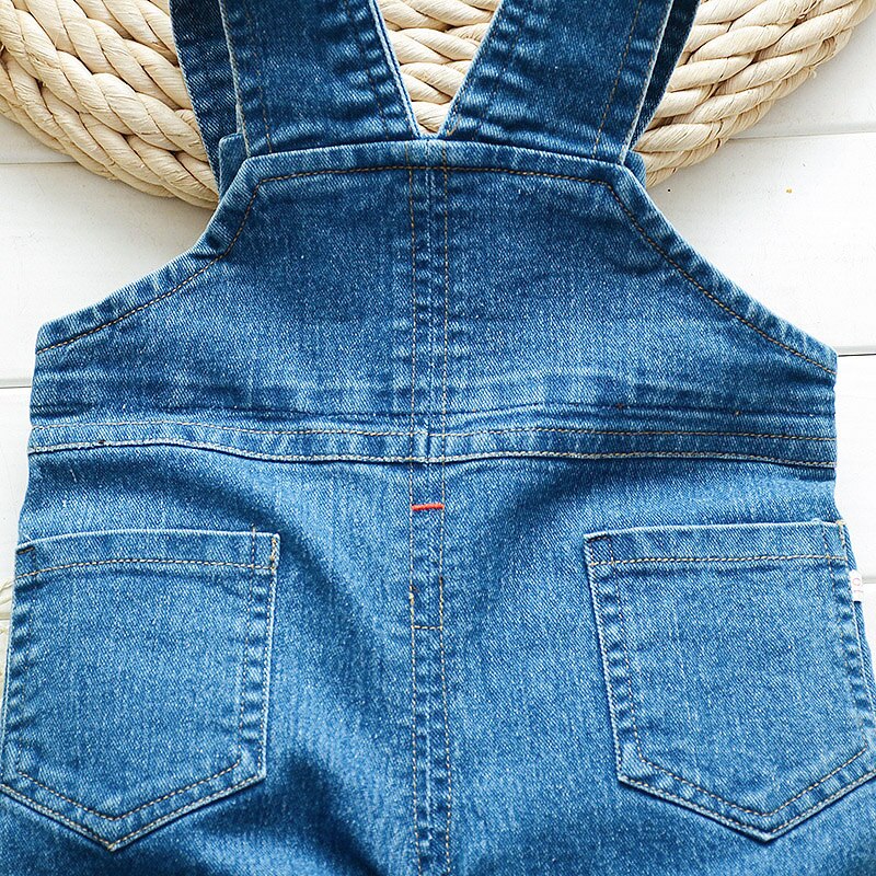 Ienens Peuter Jongens Meisjes Overalls Effen Kleur Jeans Jumpsuits Baby Baby Jongen Meisje Casual Jumpsuit Kleding Kleding Lange Broek