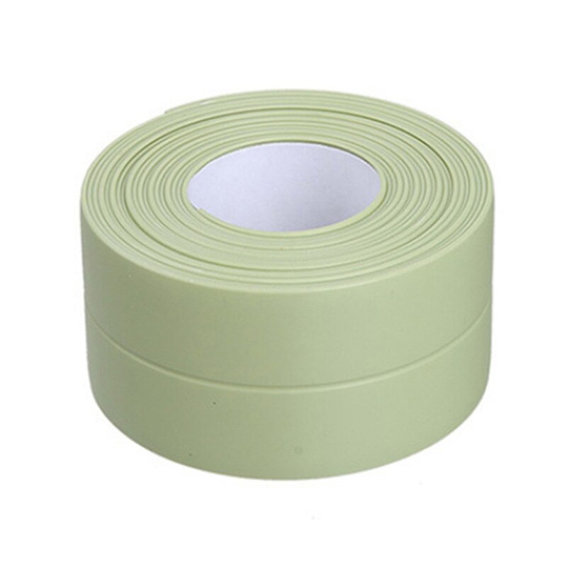 Rubber Waterproof Sealing Strip Sealant Tape Mildew Resistant Self Adhesive Toilet Gap Corner Line Sticker For Kitchen Bathroom: green  3.2x3.8cm
