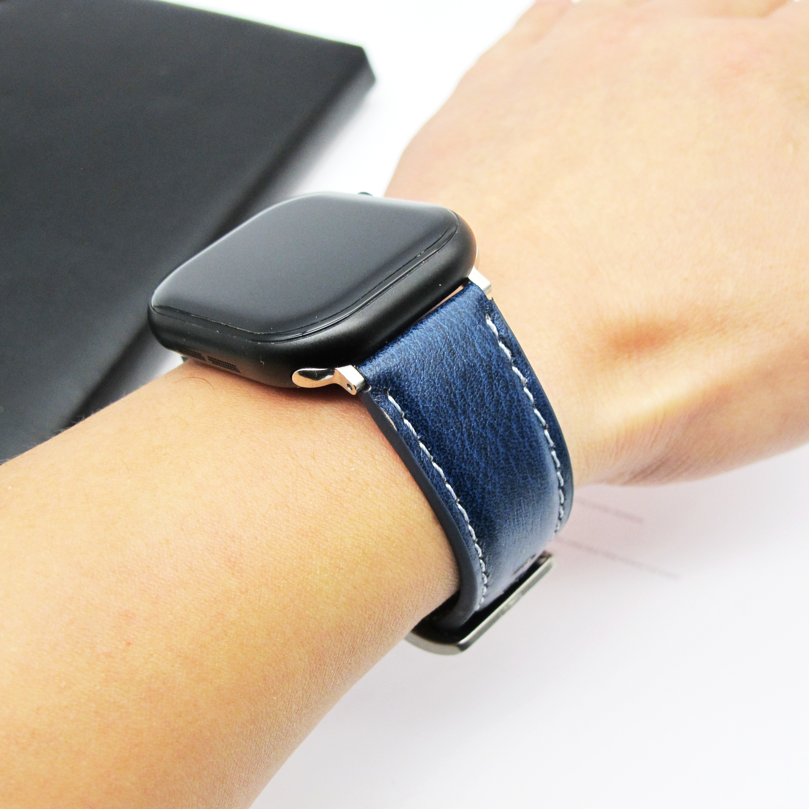 Leather strap for Apple Watch Ultra1 strap 49mm S10 46mm 42mm 45 44 41 40 38mm men's strap for Iwatch series 987654