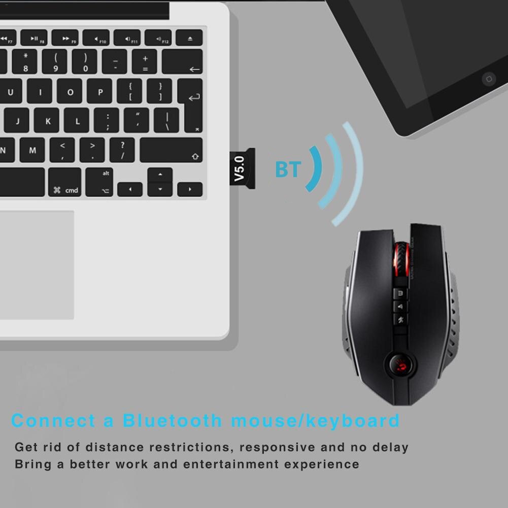 10Mbps Portable Bluetooth 5.0 Plug and Play Connector USB Receiver Adapter for Computer Mouse Printer приемник