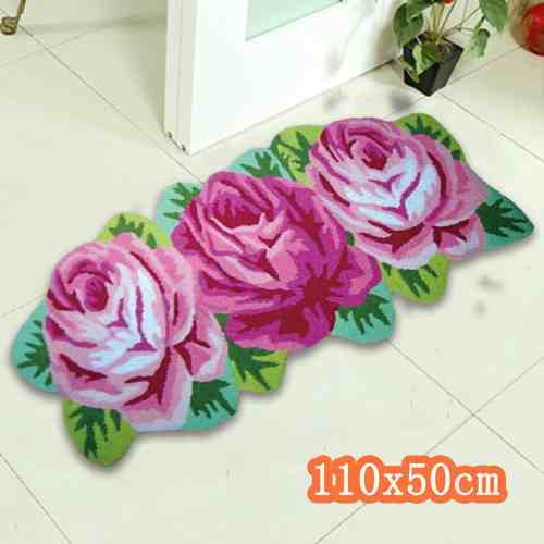 Smyrna Teppich Stickerei Haken Technik verriegeln Haken Teppich Bausätze Diy Tapijt Alfombras Kleed Knooppakket Mit Gewinde Häkeln Katze: Rosa