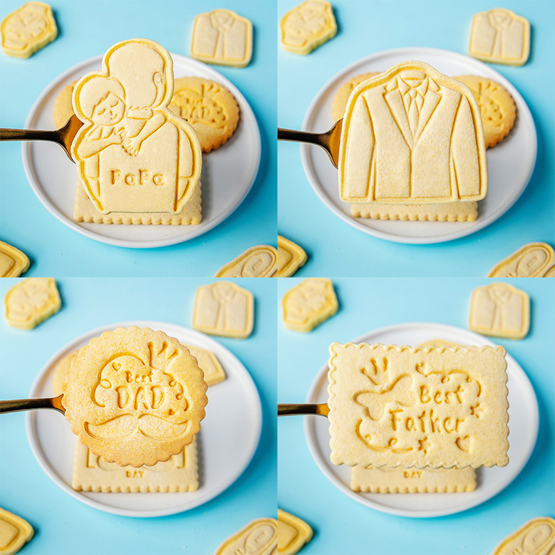 Felice festa del papà stampi per biscotti Papa lettera biscotto fondente glassa biscotti stampi da taglio fai da te papà Festival regali strumenti di cottura