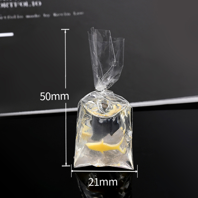 Nachbildung eines transparenten wasserbeutels, fisch-handyhülle, diy-cartoon-zubehör, material für schlüsselanhänger, ornamente: 02