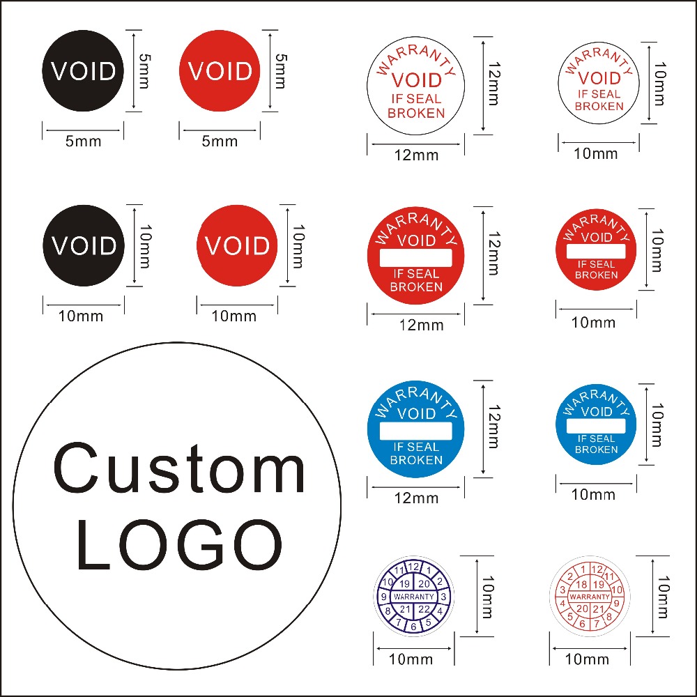 Factory direct Warranty sealing label Security Protection sticker void If seal broken Damaged Shredded paper -2022