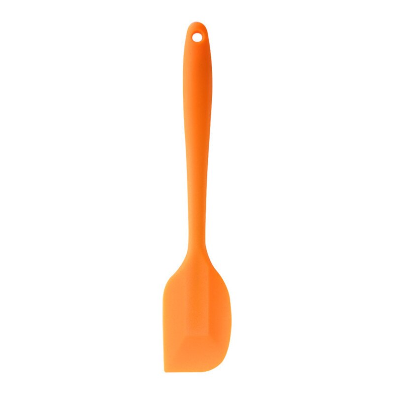 28*6cm Kitchen Silicone Cream Butter Cake Spatula Mixing Batter Scraper Brush Butter Mixer Cake Brushes Baking Tool Kitchenware: orange
