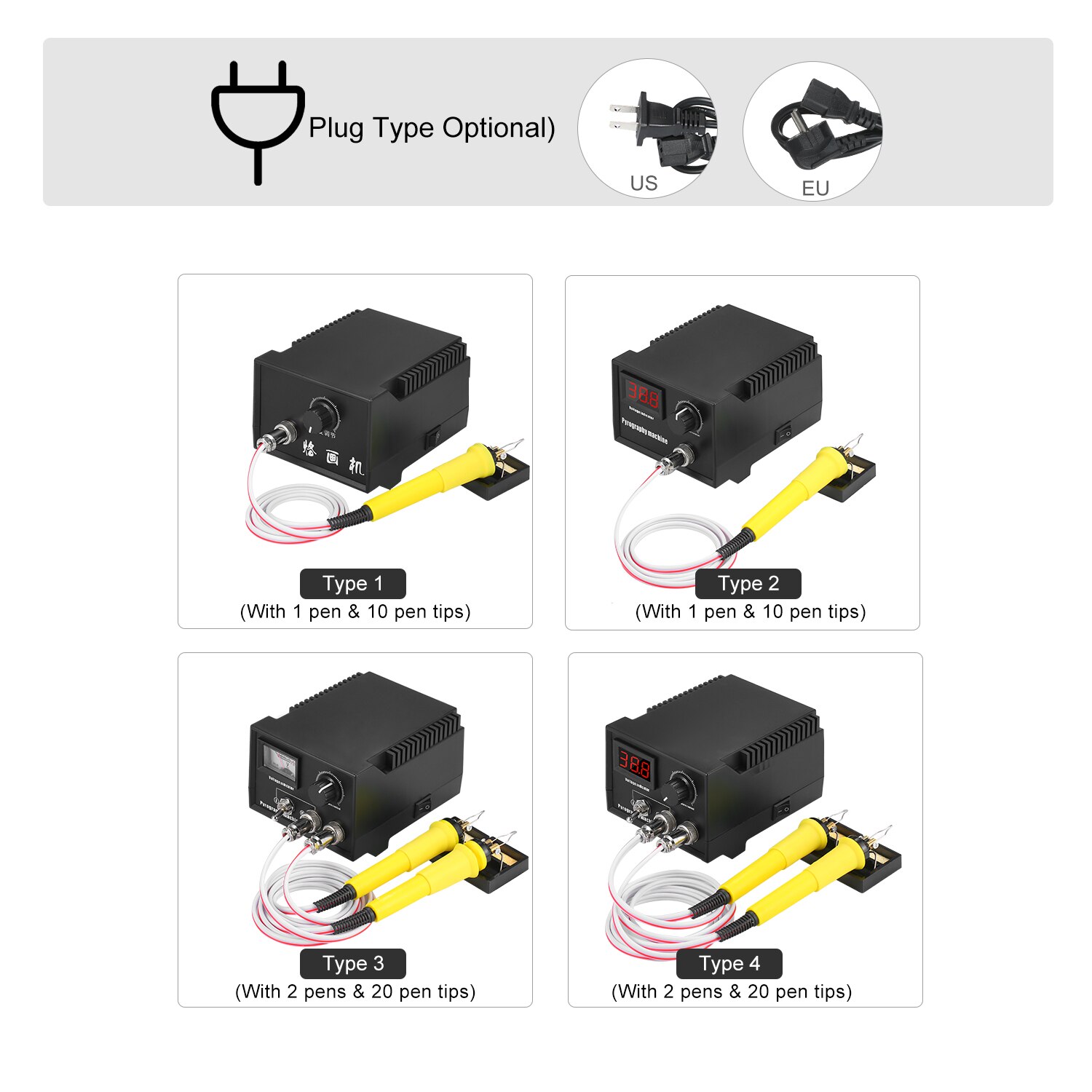 110V-240V Woodburner Houtgestookte Tool Kit Woodburning Pyrography Pirograbador Pen Machine Set Elektrische Soldeerbout