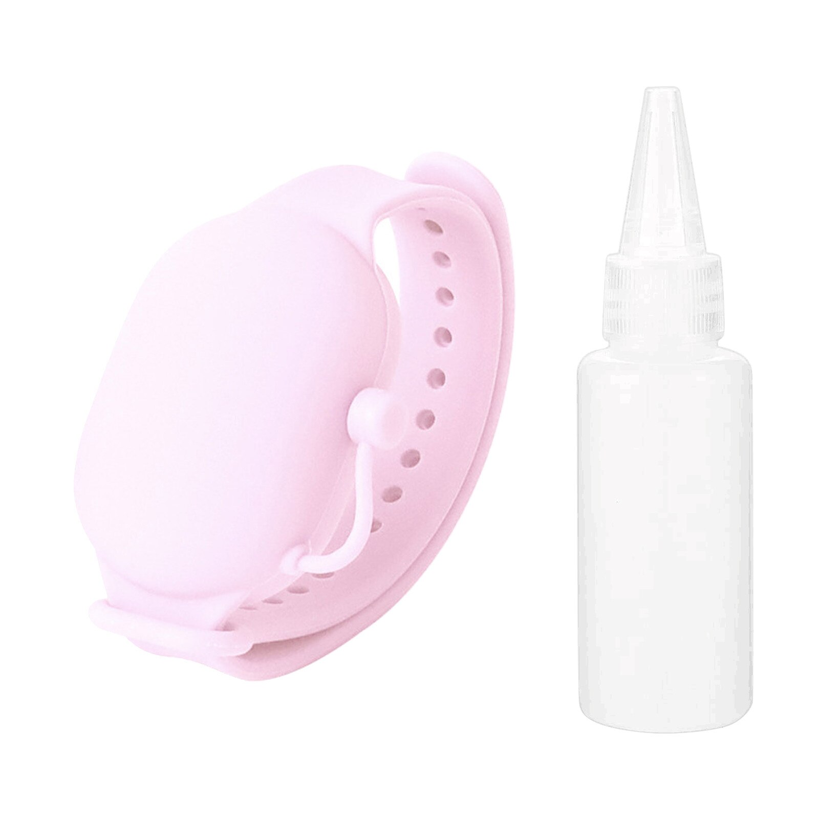 Portable Cartoon Wristband Hand Dispenser Bracelet Hand Sanitizer Gel Soap Dispenser Cute Kids Hand Sanitizer Holder Travel: Pink